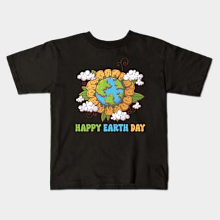 Happy Earth Day 2024 Funny Earth Day Kids T-Shirt